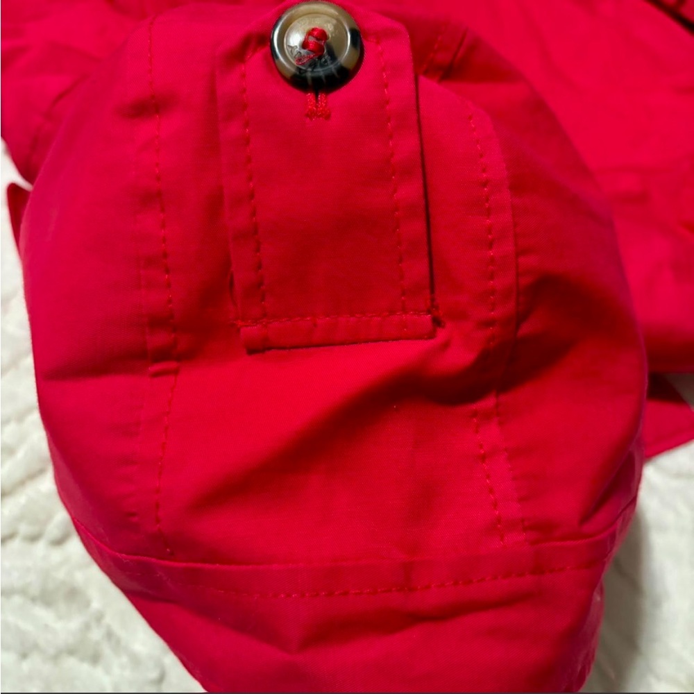 DKNY Vibrant Red Double-Breasted Trench - Picture 5 of 8